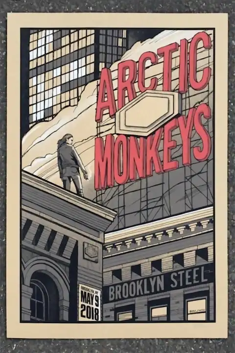 Vintažinis Arctic Monkeys (2) koncerto plakatas – vintažinis koncerto plakatas | Framein