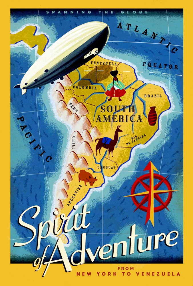 Vintažinis kelionių plakatas South America 2 – vintažinis kelionių plakatas | Framein