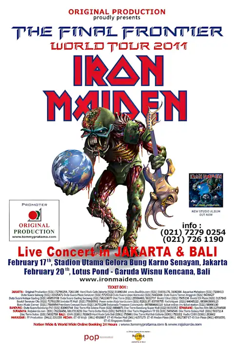 Vintažinis Iron Maiden (3) koncerto plakatas – vintažinis koncerto plakatas | Framein