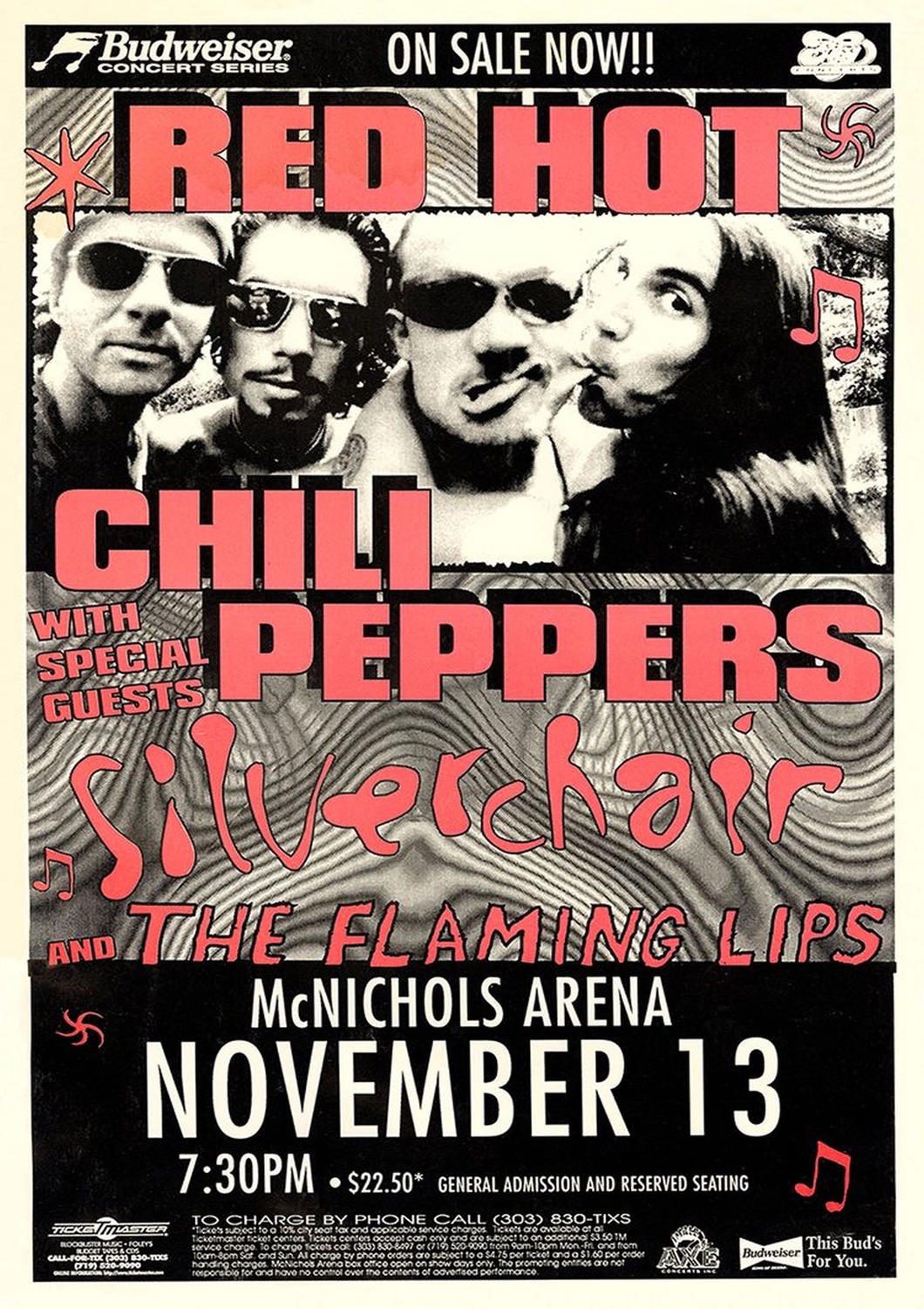 Vintažinis Red Hot Chili Peppers (5) koncerto plakatas – vintažinis koncerto plakatas | Framein