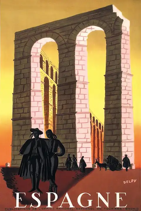 Vintažinis kelionių plakatas Espagne 1950 – vintažinis kelionių plakatas | Framein