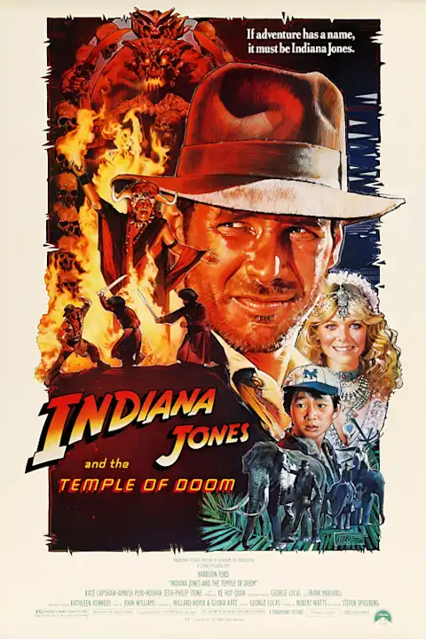 Filmo plakatas Indiana Džounsas ir lemties šventykla II 1984 – filmo plakatas | Framein