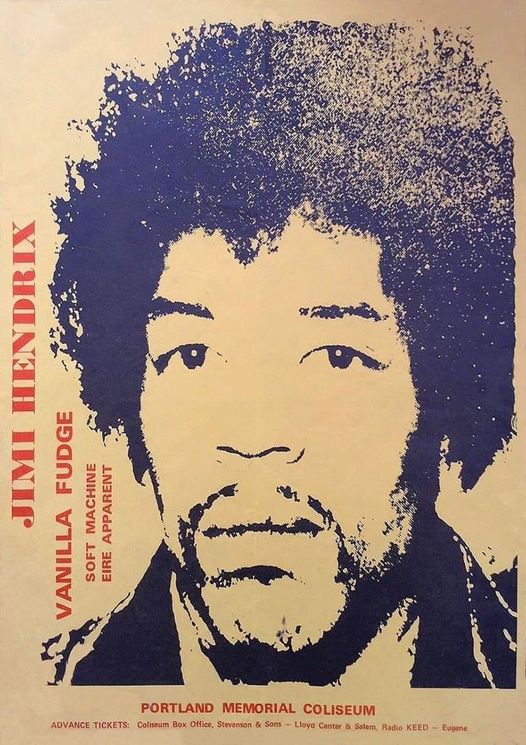 Vintažinis Jimi Hendrix (3) koncerto plakatas – vintažinis koncerto plakatas | Framein