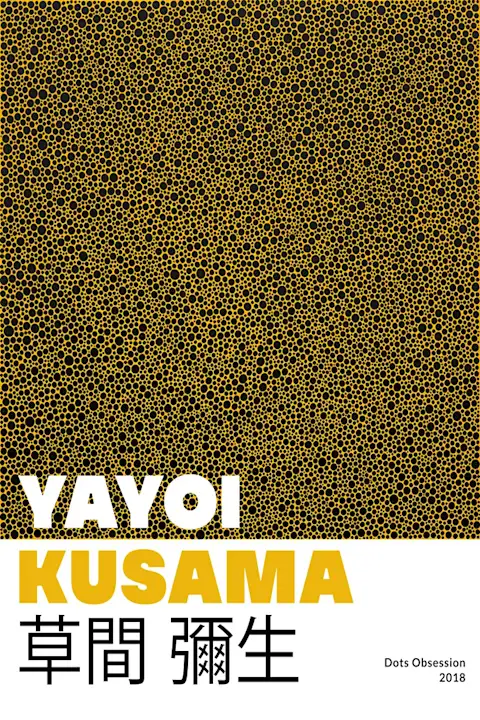 Japoniškas menas Yayoi Kusama - Dots Obsession 2018 – japoniško meno plakatas | Framein