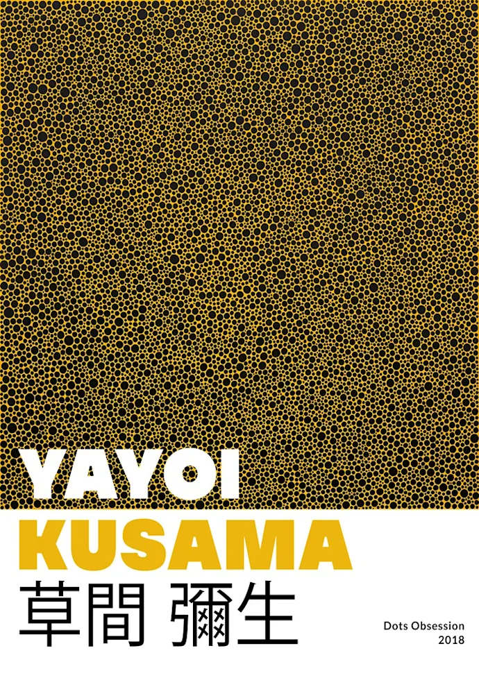 Japoniškas menas Yayoi Kusama - Dots Obsession 2018 – japoniško meno plakatas | Framein