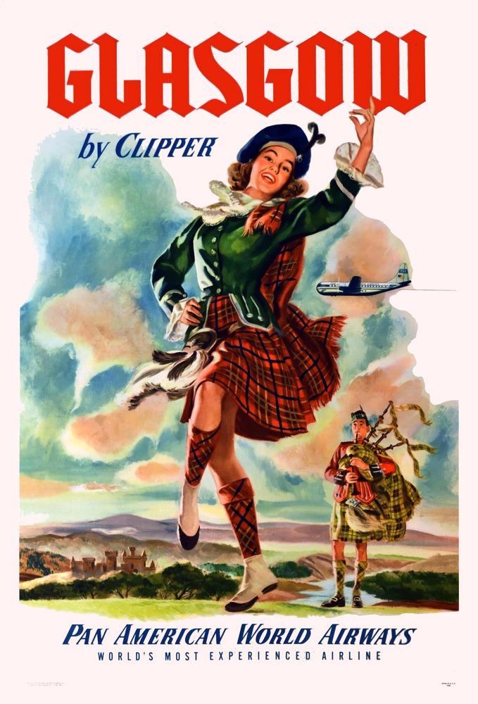 Vintažinis kelionių plakatas Glasgow – vintažinis kelionių plakatas | Framein