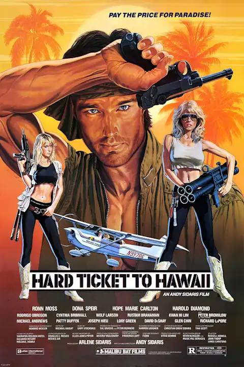 Filmo plakatas Hard Ticket to Hawaii 1987 – filmo plakatas | Framein