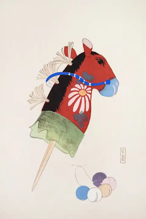 Japoniškas menas Kawasaki Kyosen Japanese Toys Pl.099 (1919) – japoniško meno plakatas | Framein