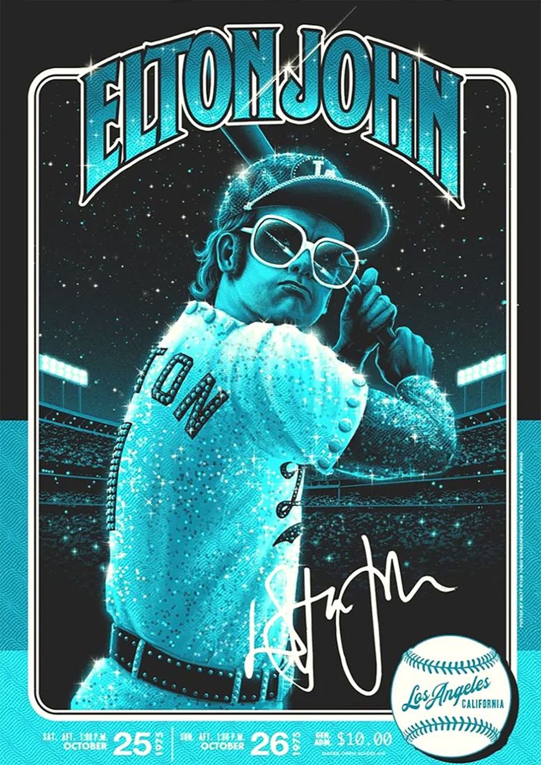 Vintažinis Elton John (3) koncerto plakatas – vintažinis koncerto plakatas | Framein
