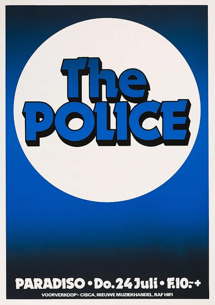 Vintažinis The Police koncerto plakatas – vintažinis koncerto plakatas | Framein