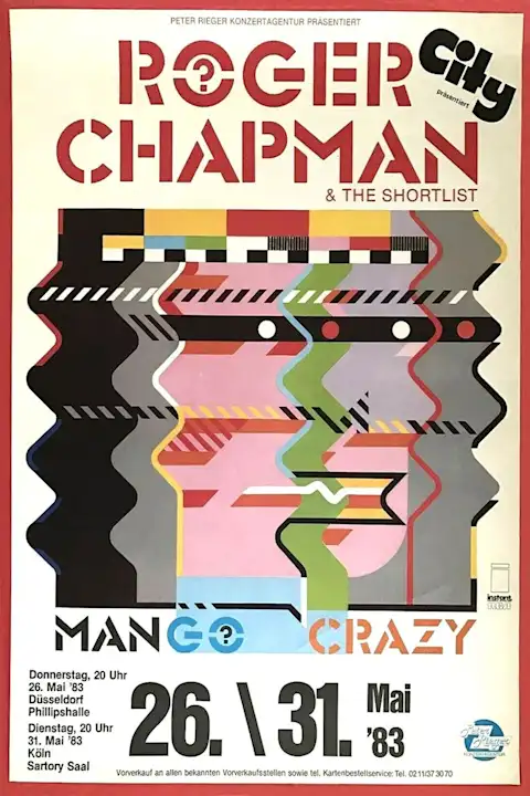 Vintažinis Roger Chapman (2) koncerto plakatas – vintažinis koncerto plakatas | Framein