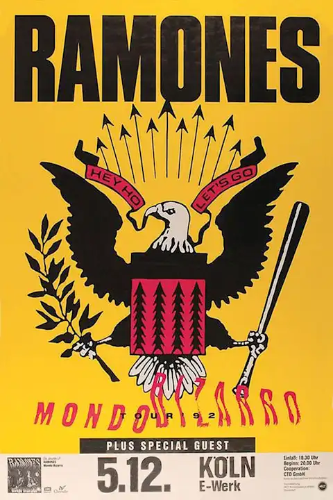 Vintažinis Ramones 3 koncerto plakatas – vintažinis koncerto plakatas | Framein