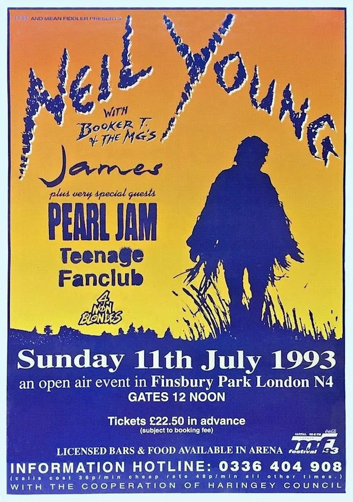 Vintažinis Neil Young koncerto plakatas – vintažinis koncerto plakatas | Framein