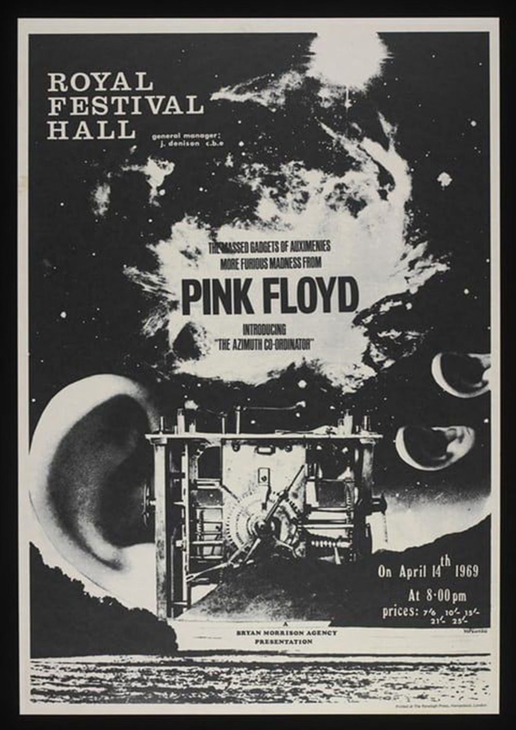 Vintažinis Pink Floyd 4 koncerto plakatas – vintažinis koncerto plakatas | Framein