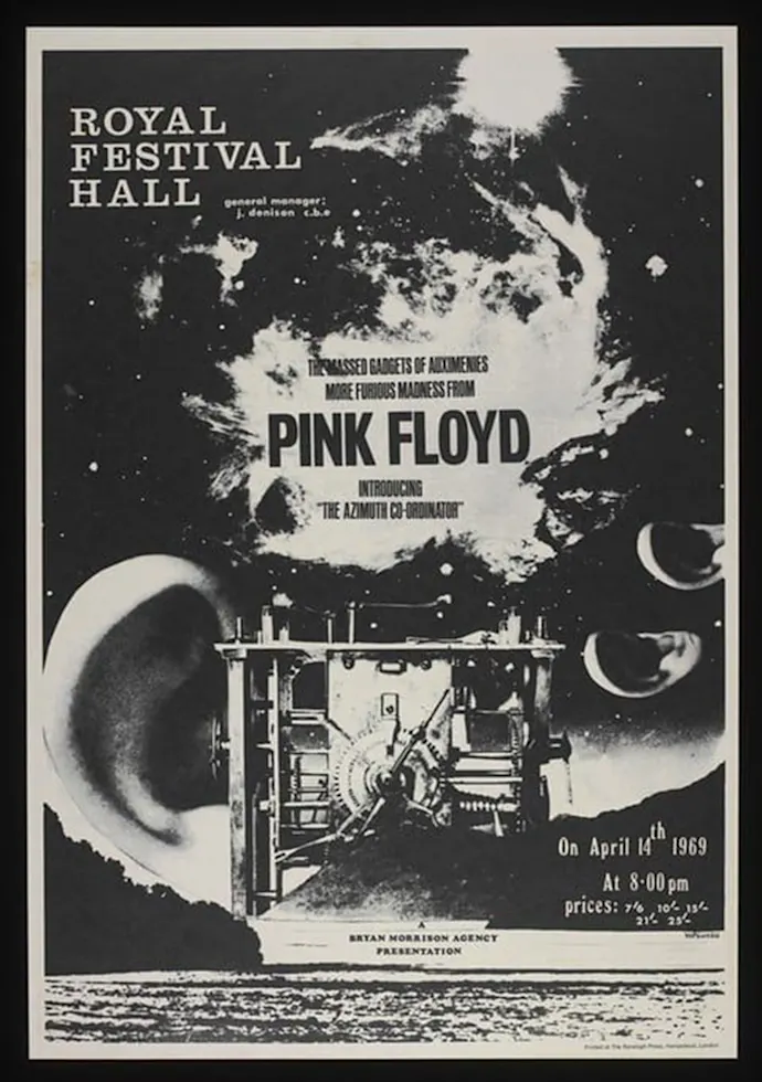 Vintažinis Pink Floyd 4 koncerto plakatas – vintažinis koncerto plakatas | Framein