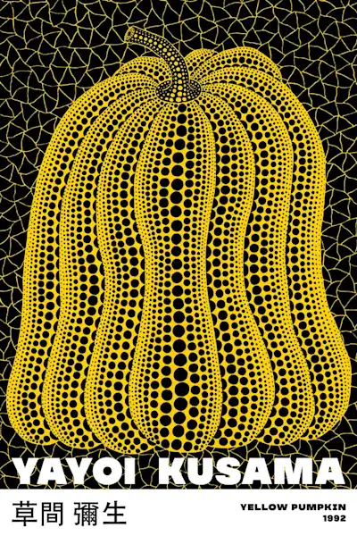 Japoniškas menas Yayoi Kusama - Yellow Pumpkin 1992 – japoniško meno plakatas | Framein