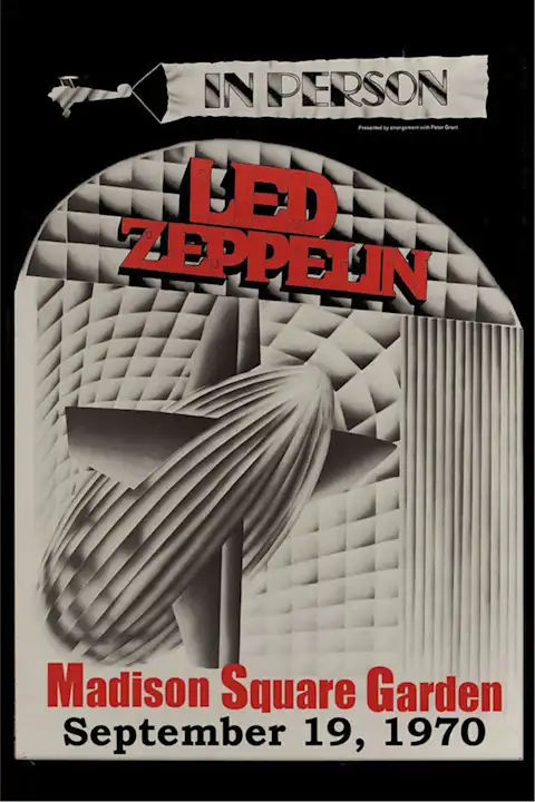 Vintažinis Led Zeppelin koncerto plakatas – vintažinis koncerto plakatas | Framein