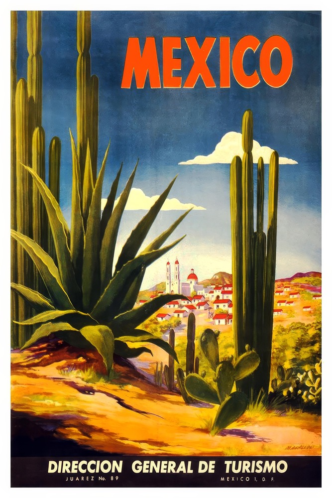 Vintažinis kelionių plakatas México – vintažinis kelionių plakatas | Framein