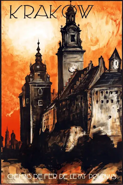 Vintažinis kelionių plakatas Kraków 1935 – vintažinis kelionių plakatas | Framein