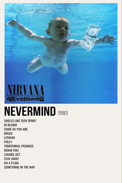 Vintažinis Nirvana 4 koncerto plakatas – vintažinis koncerto plakatas | Framein