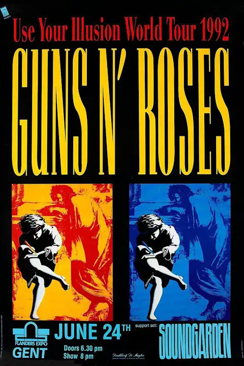 Vintažinis Guns n'Roses (3) koncerto plakatas – vintažinis koncerto plakatas | Framein