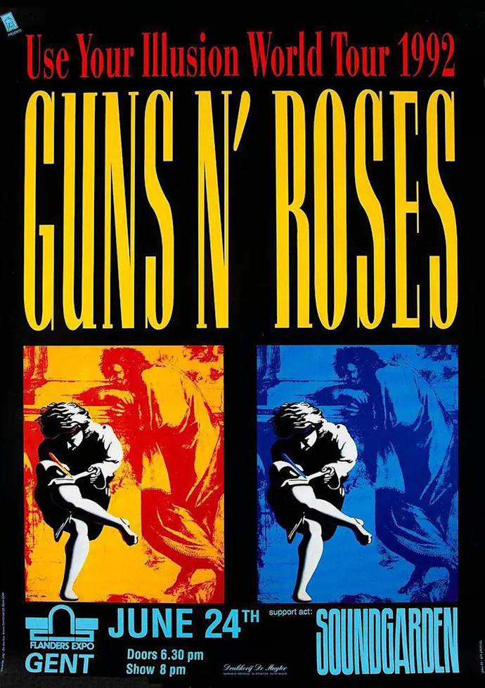 Vintažinis Guns n'Roses (3) koncerto plakatas – vintažinis koncerto plakatas | Framein