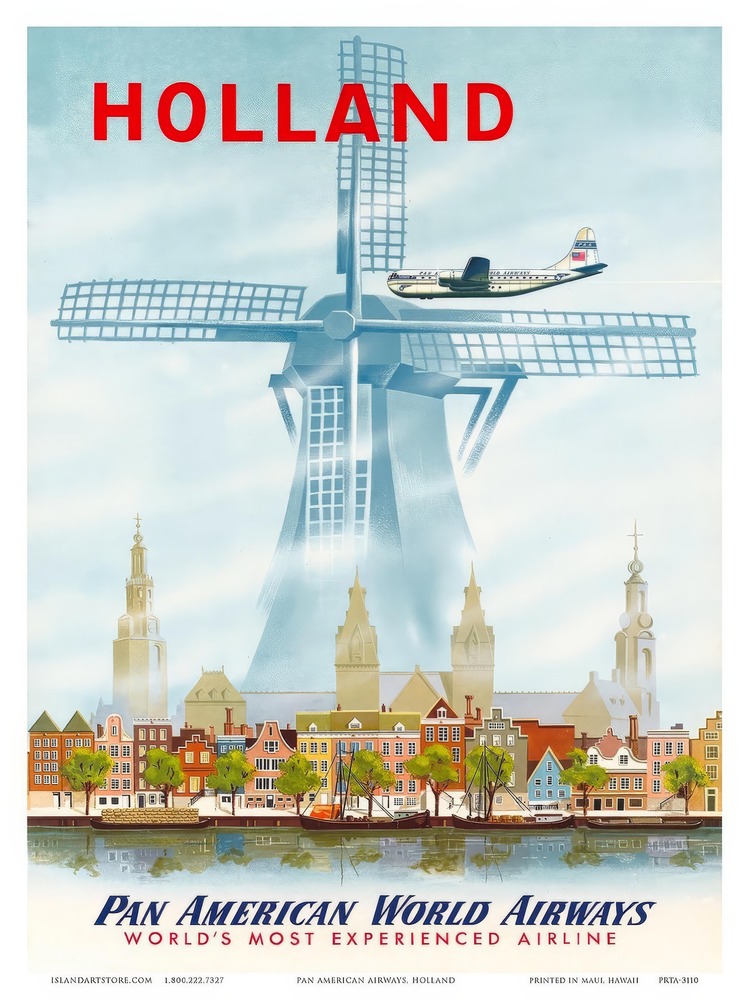 Vintažinis kelionių plakatas Holland – vintažinis kelionių plakatas | Framein
