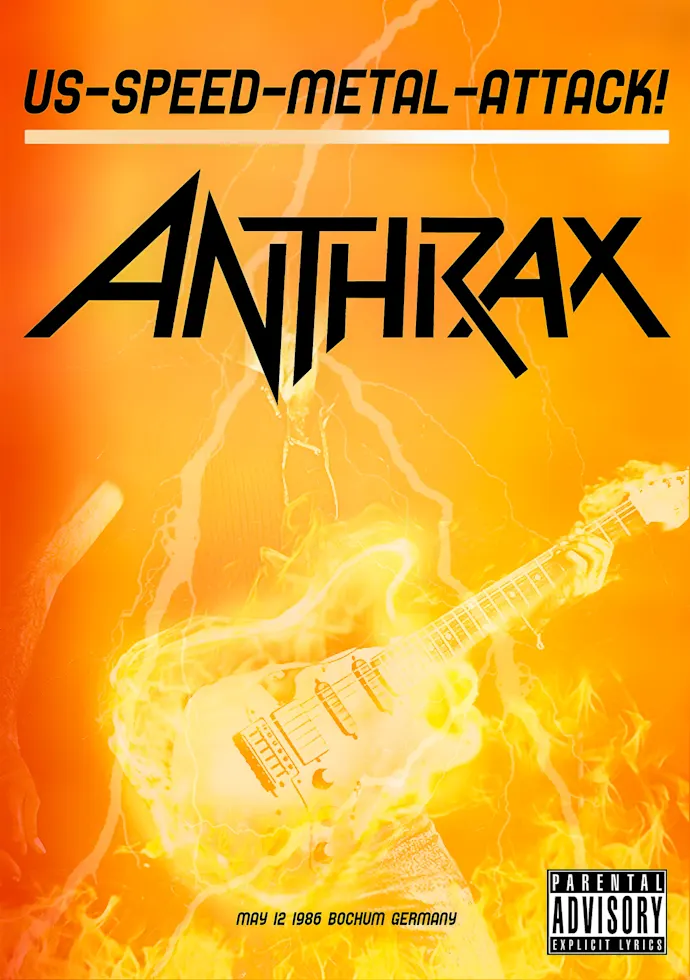 Vintažinis Anthrax koncerto plakatas – vintažinis koncerto plakatas | Framein