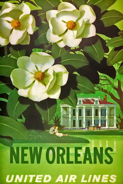 Vintažinis kelionių plakatas New Orleans 2 – vintažinis kelionių plakatas | Framein
