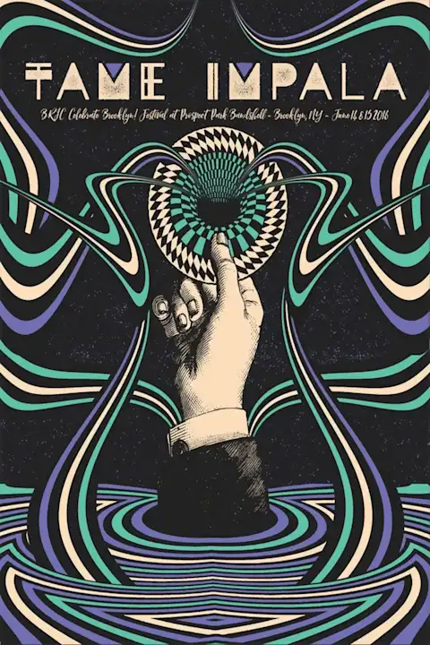 Vintažinis Tame Impala koncerto plakatas – vintažinis koncerto plakatas | Framein