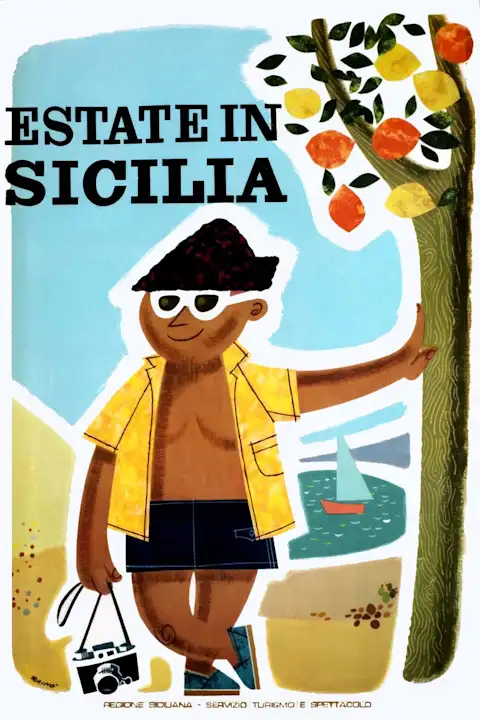 Vintažinis kelionių plakatas Estate in Sicilia 1957 – vintažinis kelionių plakatas | Framein