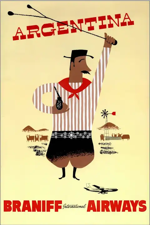 Vintažinis kelionių plakatas Argentina – vintažinis kelionių plakatas | Framein