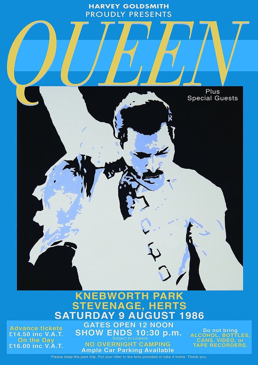 Vintažinis Queen (9) koncerto plakatas – vintažinis koncerto plakatas | Framein