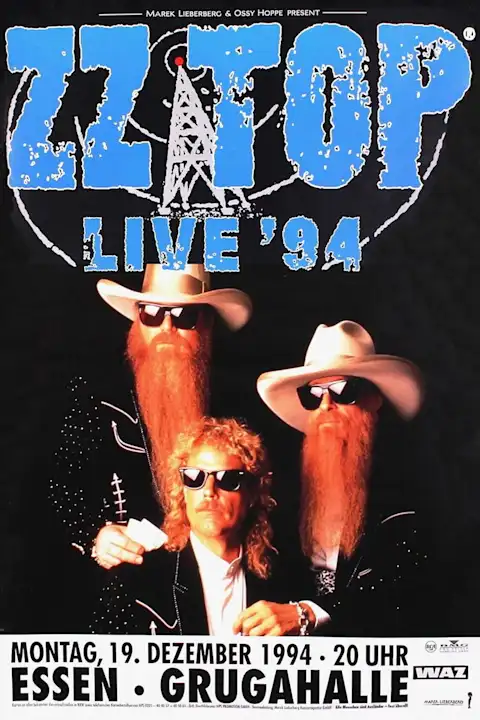 Vintažinis ZZ top koncerto plakatas – vintažinis koncerto plakatas | Framein