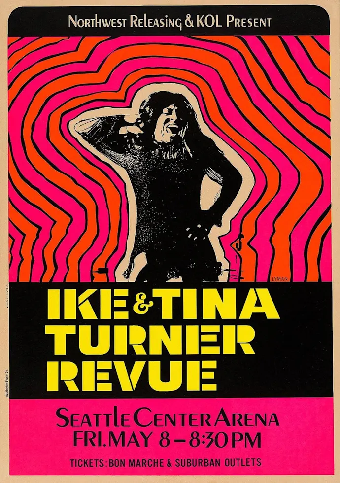 Vintažinis Tina Turner koncerto plakatas – vintažinis koncerto plakatas | Framein