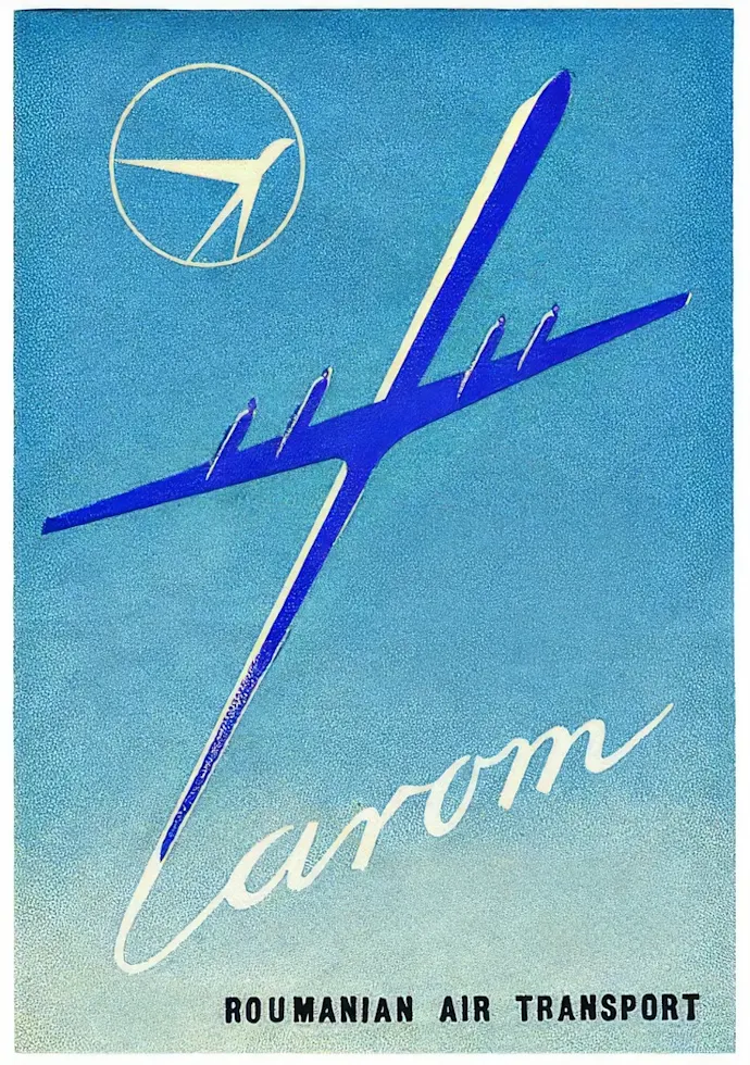 Vintažinis kelionių plakatas Tarom 1955 – vintažinis kelionių plakatas | Framein