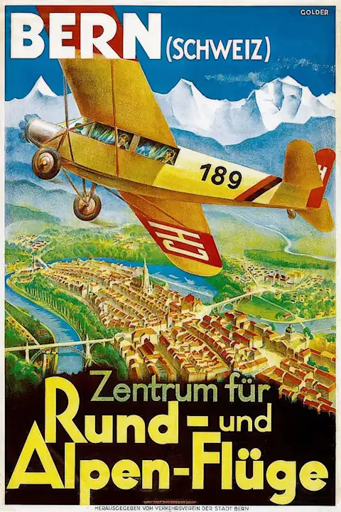 Vintažinis kelionių plakatas Bern 1929 – vintažinis kelionių plakatas | Framein