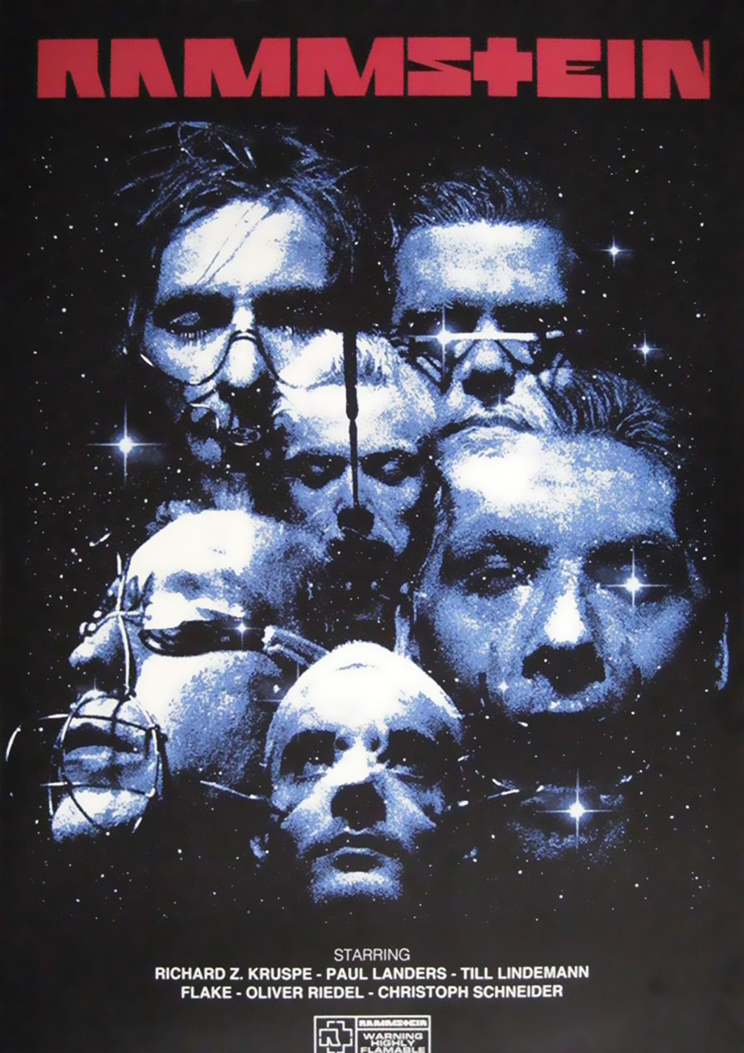 Vintažinis Rammstein koncerto plakatas – vintažinis koncerto plakatas | Framein