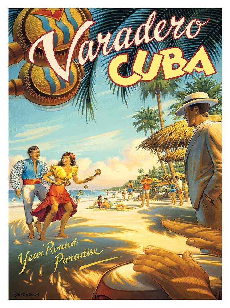 Vintažinis kelionių plakatas Varadero Cuba – vintažinis kelionių plakatas | Framein