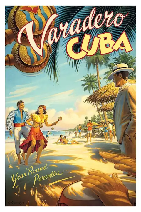 Vintažinis kelionių plakatas Varadero Cuba – vintažinis kelionių plakatas | Framein