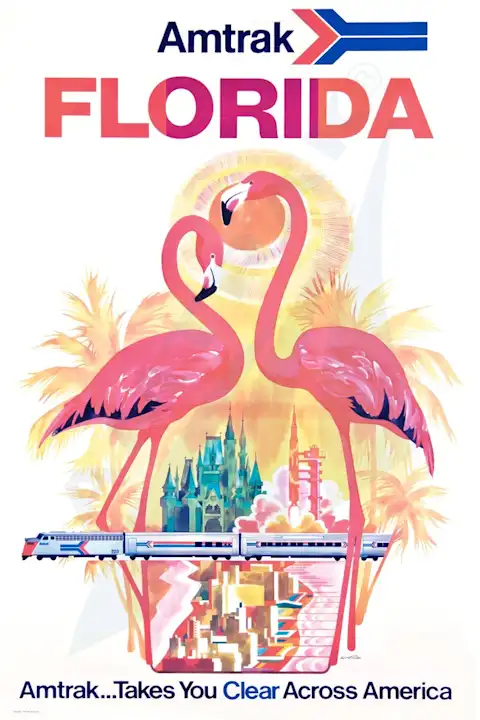 Vintažinis kelionių plakatas Florida David Klein – vintažinis kelionių plakatas | Framein