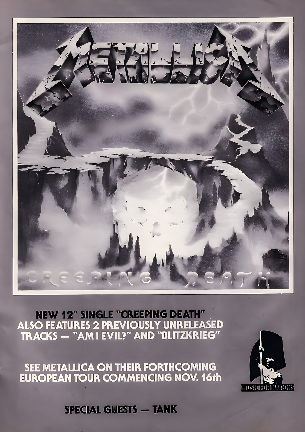 Vintažinis Metallica (10) koncerto plakatas – vintažinis koncerto plakatas | Framein