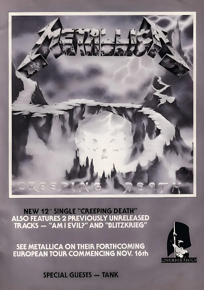 Vintažinis Metallica (10) koncerto plakatas – vintažinis koncerto plakatas | Framein