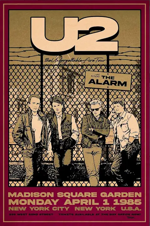 Vintažinis U2 (2) koncerto plakatas – vintažinis koncerto plakatas | Framein