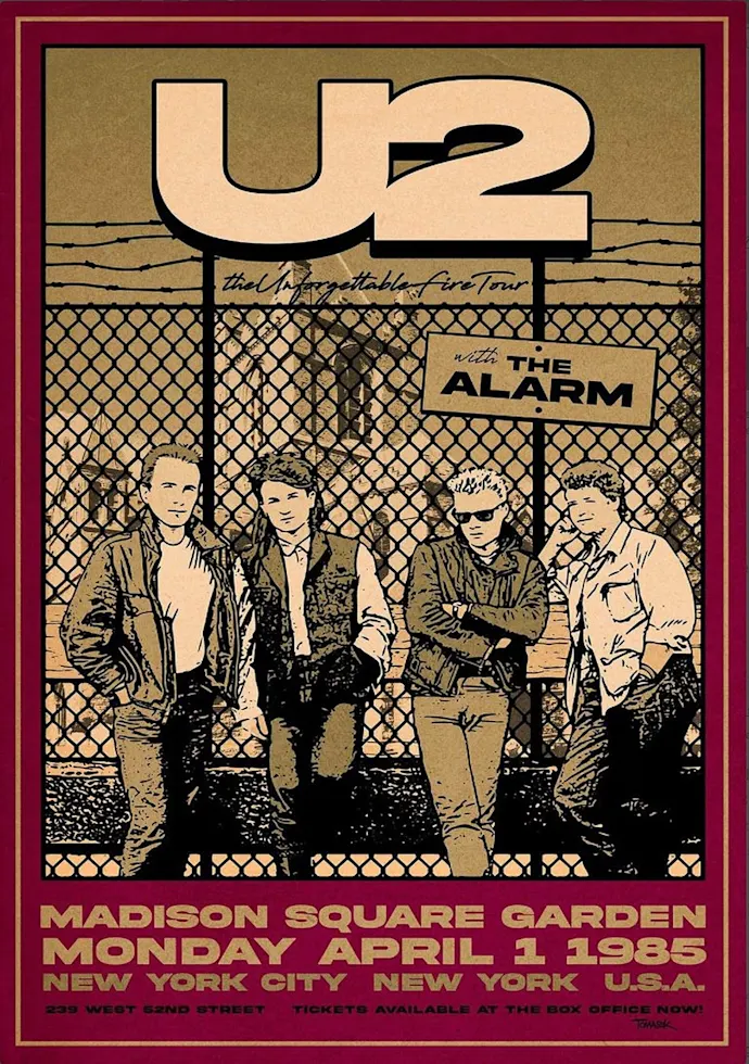 Vintažinis U2 (2) koncerto plakatas – vintažinis koncerto plakatas | Framein