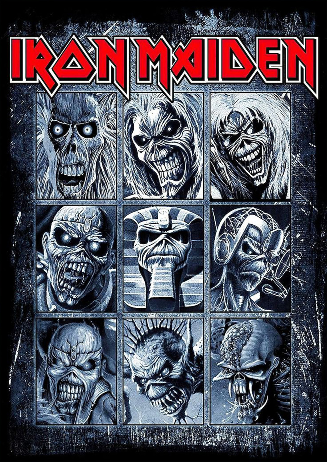 Vintažinis Iron Maiden (2) koncerto plakatas – vintažinis koncerto plakatas | Framein