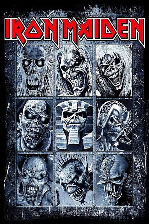 Vintažinis Iron Maiden (2) koncerto plakatas – vintažinis koncerto plakatas | Framein