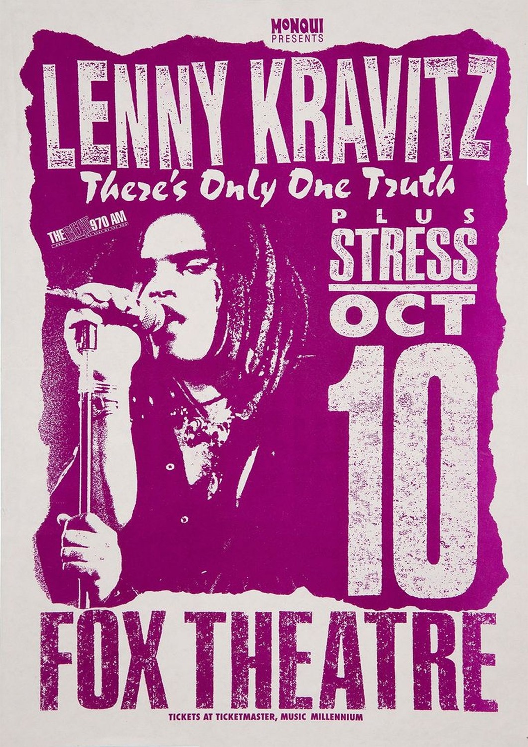 Vintažinis Lenny Kravitz koncerto plakatas – vintažinis koncerto plakatas | Framein