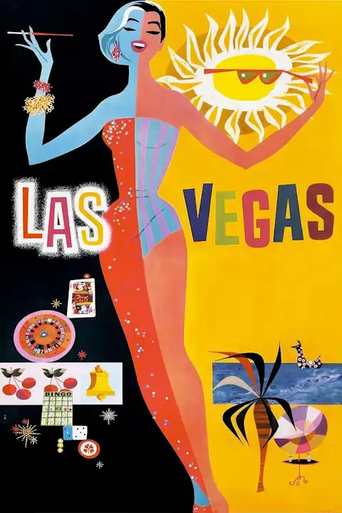 Vintažinis kelionių plakatas TWA Las Vegas – vintažinis kelionių plakatas | Framein