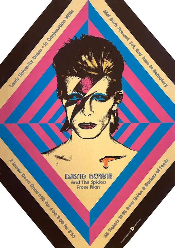 Vintažinis David Bowie (6) koncerto plakatas – vintažinis koncerto plakatas | Framein